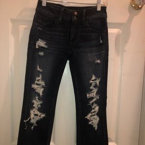 Dark Washed Ripped Jeans